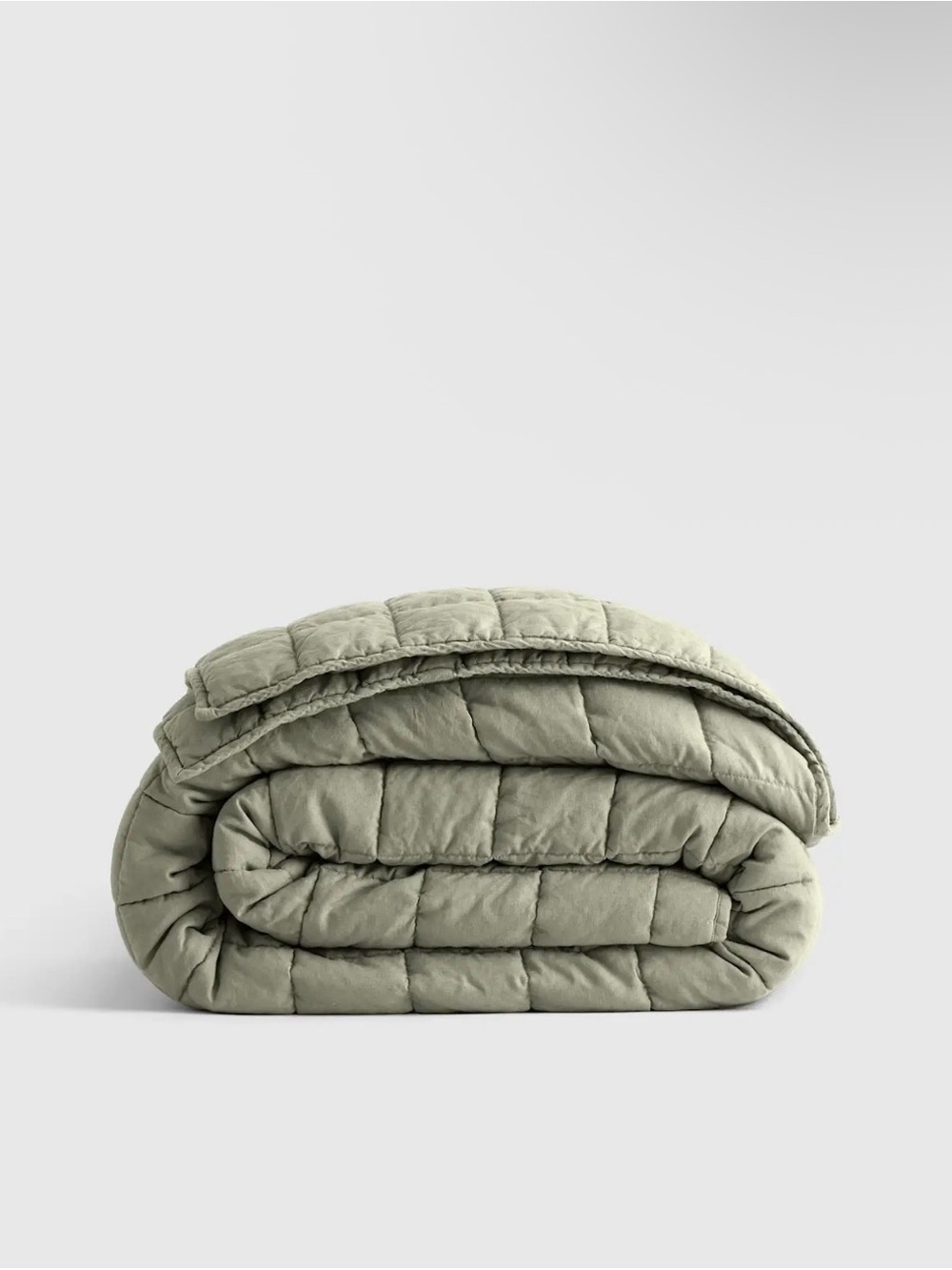 Quince European Linen Box Quilt In Willowleaf Queen 624